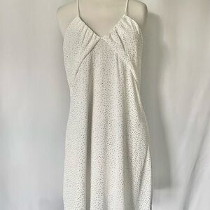 Zara White Dress with Silver Dots